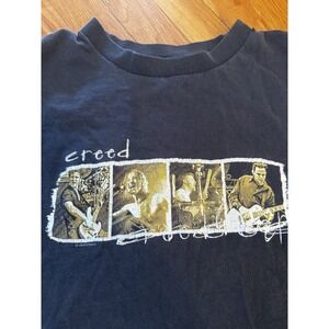 Vintage Creed Band Tshirt Band Pics Logo Distressed 1999‎ Adult L Scott Stapp